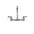 Component Hardware TLL13-8102-SE1MKZ 8" Centers Stainless Steel Gooseneck Spout Ceramic Wall Mount Top-Line Faucet