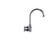 Component Hardware TLL13-8102-SE1MKZ 8" Centers Stainless Steel Gooseneck Spout Ceramic Wall Mount Top-Line Faucet