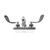 Component Hardware KL45-4006-SE4 4" Centers Stainless Steel Compression Wall Mount Encore Faucet