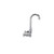Component Hardware TLL13-8100-SE1Z 8" Centers Stainless Steel Gooseneck Spout Ceramic Wall Mount Top-Line Faucet
