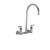 Component Hardware KL54-8101-SE1 8" Centers Stainless Steel Gooseneck Spout Ceramic Wall Mount Encore Faucet