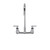 Component Hardware KL54-8101-SE1 8" Centers Stainless Steel Gooseneck Spout Ceramic Wall Mount Encore Faucet