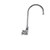 Component Hardware KL54-8101-SE1 8" Centers Stainless Steel Gooseneck Spout Ceramic Wall Mount Encore Faucet