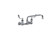 Component Hardware KL54-8114-SE4 8" Centers Stainless Steel Ceramic Wall Mount Encore Faucet