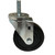 Component Hardware CMT1-3KBN 3" Dia. Black Rubber Wheel Swivel Side Brake Medium Duty Threaded Stem Caster