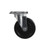 Component Hardware CMPU-5KPN 5" Dia. Black Rubber Plate Caster