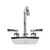 Component Hardware KL45-4000-RE1 4" Centers Stainless Steel Gooseneck Spout Compression Wall Mount Encore Faucet