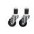 Component Hardware CSTPK-3PES 3" Dia. Black Polyolefin Wheel Swivel Medium Duty Threaded Stem Caster Pack