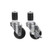 Component Hardware CSTPK-3PES 3" Dia. Black Polyolefin Wheel Swivel Medium Duty Threaded Stem Caster Pack