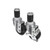 Component Hardware CSTPK-3PES 3" Dia. Black Polyolefin Wheel Swivel Medium Duty Threaded Stem Caster Pack
