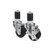 Component Hardware CSTPK-3PES 3" Dia. Black Polyolefin Wheel Swivel Medium Duty Threaded Stem Caster Pack