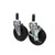 Component Hardware CSTPK-5PES-1 250 Lbs. Black Polyolefin Swivel Caster Pack