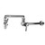 Component Hardware KL70-9018-DP1 18" Stainless Steel Double Joint Spout Compression Wall Mount Encore Faucet