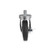 Component Hardware CMT3-5BBN 5" Dia. Black Polyolefin Stem Caster
