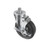 Component Hardware CMT3-5BBN 5" Dia. Black Polyolefin Stem Caster