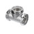 Component Hardware E68-1010 1.5" x 1.5" x 1.25" Nickel Plated Brass Tee