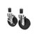 Component Hardware CSTPK-5PES-3 5" Dia. Black Polyolefin Wheel Swivel Expanding Stem Caster Pack