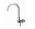 Component Hardware KL70-9101-SE1 8.5" Stainless Steel Gooseneck Spout Ceramic Wall Mount Encore Faucet