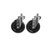 Component Hardware CSTPK-5PTS 5" Dia. Black Polyolefin Stem Caster Pack