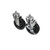 Component Hardware CSTPK-5PTS 5" Dia. Black Polyolefin Stem Caster Pack