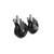 Component Hardware CSTPK-5PTS 5" Dia. Black Polyolefin Stem Caster Pack