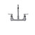 Component Hardware KL54-8102-SE1 8" Centers Stainless Steel Gooseneck Spout Ceramic Wall Mount Encore Faucet