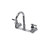 Component Hardware KL54-8102-SE1 8" Centers Stainless Steel Gooseneck Spout Ceramic Wall Mount Encore Faucet