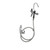 Component Hardware KL69-3000-VB 72" Stainless Steel Flexible Hose Wall Mount Encore Pot Filler Assembly