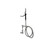 Component Hardware KL69-3000-VB 72" Stainless Steel Flexible Hose Wall Mount Encore Pot Filler Assembly
