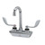 Component Hardware KL45-4000-SC4 4" Centers Stainless Steel Gooseneck Spout Compression Wall Mount Encore Faucet