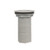 Component Hardware E16-3020-LW 3.8" L Gray ABS Plastic Sink Drain