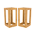 FOH BRI010BBB28 6.5" W Brown Wood Square Buffetware Display Riser