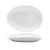 FOH DOS030WHP20 12" W White Oval Porcelain Tides Plate