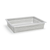 FOH BHO136GYV21 12.5" W x 10" D x 2.5" H Mesh Gray Plastic Rectangular Shallow 1/2 Size Metroweave Housing or Pan Set
