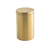 FOH RJR024GOS23 2.5" W Matte Brass Round Brushed Stainless Steel Jar with Lid