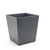 FOH RWA003GYL21 14 Qt. Gray Faux Leather Flare Waste Can