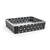 FOH BHO117BKI20 12.5" W x 10" D x 2.75" H Matte Black Metal Rectangular Shallow 1/2 Size Dots Housing or Pan Set