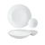 FOH DBO126WHP22 32 Oz. Porcelain 2-Compartment Harmony Bento Duo Bowl