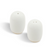 FOH TSP105BEP22 2" W Ash Porcelain Round Artefact Salt and Pepper Shaker Set