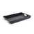 FOH RRT002BKL10 18.25" W x 12" D x 1.75" H Black Faux Leather Rectangular Tray
