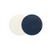 FOH RTL019BLL23 12" W Faux Leather Round Reversible Mat or Liner