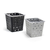 FOH BHO087BKI20 20" W x 12" D x 6" H Matte Black Stainless Steel Rectangular Buffet Building Blocks Zig Zag Housing Only