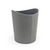 FOH RWA027GYL21 8 Qt. Gray Faux Leather Cylinder Waste Can
