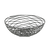 FOH BBK013GYI22 8" Dia. x 2.5" H Woven Iron and Stainless Steel Round Hand-Fused Pewter Wireware Bowl