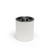 FOH RIB061WHL21 2 Qt. White Faux Leather Round Ice Bucket with Lid