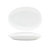 FOH DDP063WHP21 10" W White Oval Porcelain Tides Plate