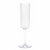 FOH ACH003CLT23 6 Oz. Clear Plastic Gatsby Champagne Flute Glass