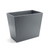 FOH RWA021GYL21 17 Qt. Gray Faux Leather Flare Smoke Waste Can and Recycle Bin