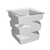 FOH BHO092SII21 7" W x 6.5" D x 6" H Silver Stainless Steel Square Deep 1/6 Size Zig Zag Housing or Pan Set