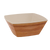 FOH DBO107BBB22 104 Oz. Square Natural Bamboo Biodegradable Platewise Bowl